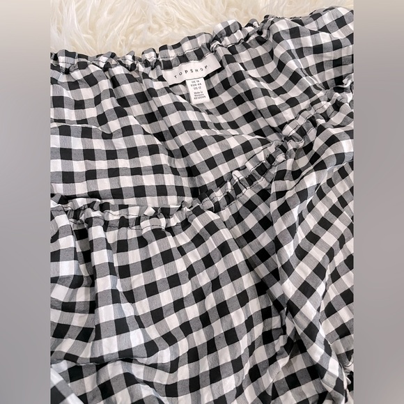 TOPSHOP Off Shoulder Gingham Crop Top (12) - Picture 6 of 12